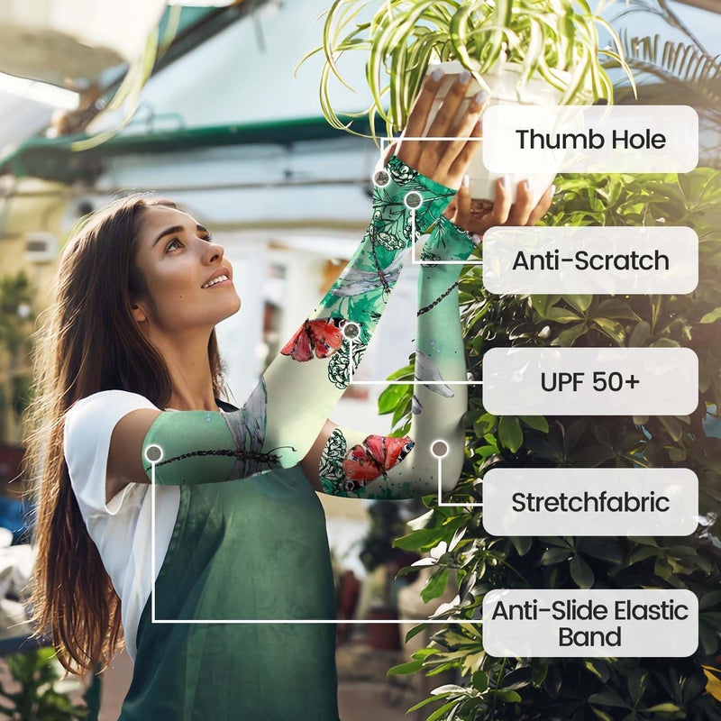 YPHCDO Store Gardening Sleeves Farm Sun Protection Arm Cooling Sleeves Thorn Proof Garden for Women Men with Thumb Hole - Image 3